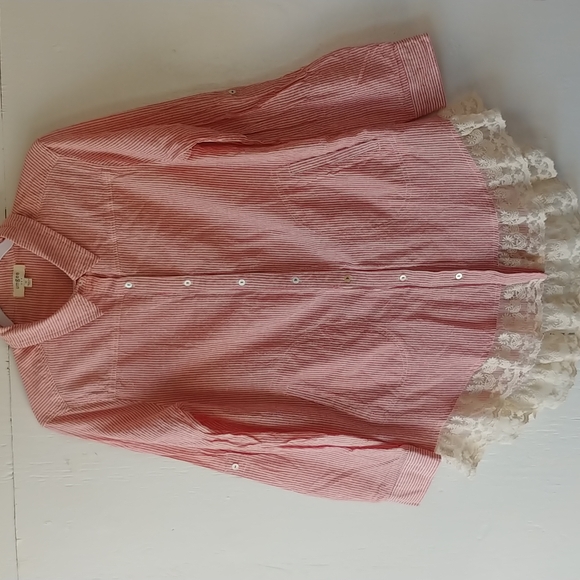 Umgee Linen Trim Tunic Dress